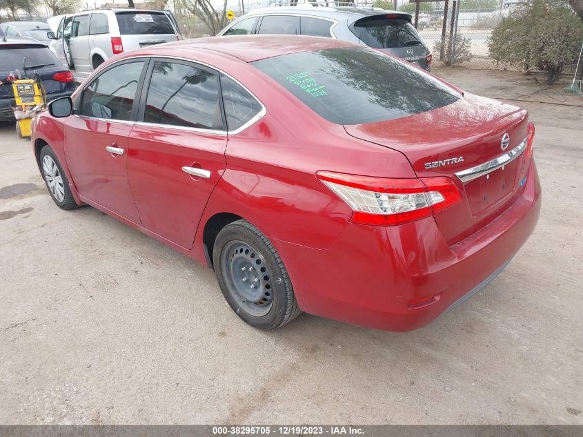 2013 Nissan Sentra Sv VIN: 3N1AB7AP4DL641537 Lot: 38295705