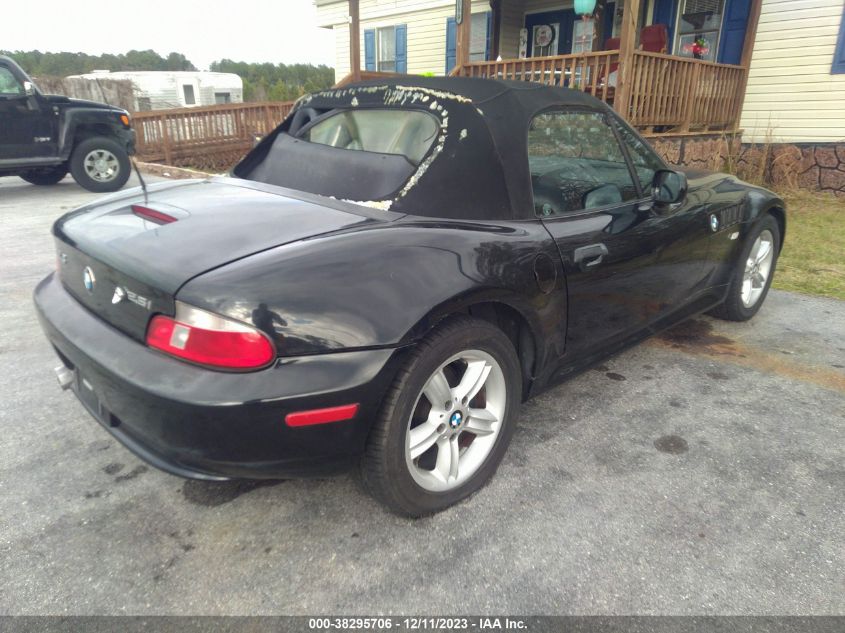 2001 BMW Z3 2.5I VIN: WBACN33411LM02993 Lot: 38295706