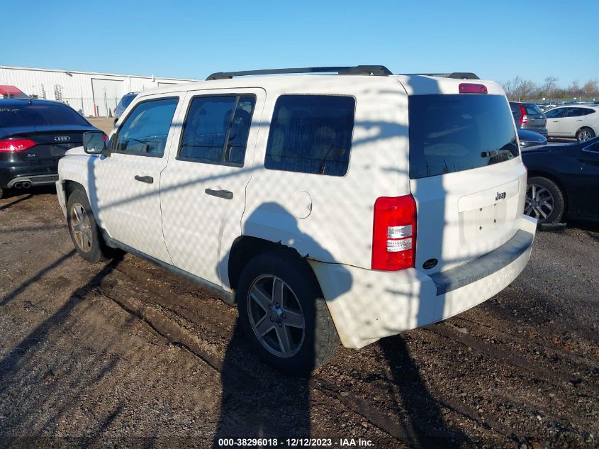 1J8FT28W38D626838 2008 Jeep Patriot Sport