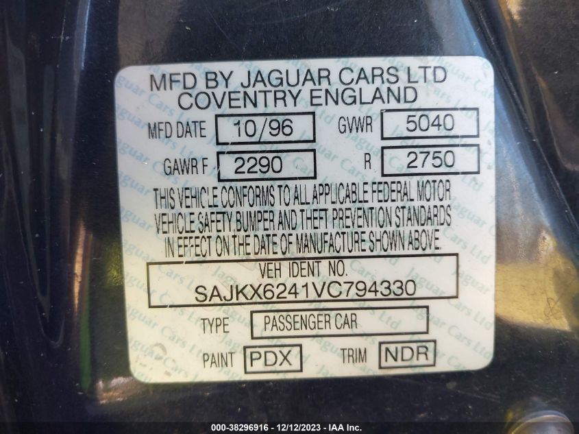 SAJKX6241VC794330 1997 Jaguar Xj Vanden Plas