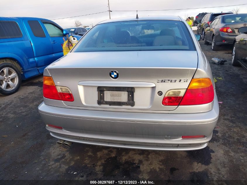 2000 BMW 3 Series 328Ci VIN: WBABM5347YJP01906 Lot: 38297687