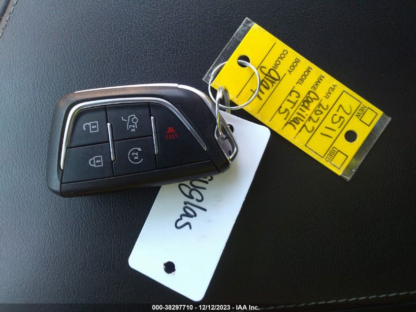 2022 Cadillac Ct5 Luxury VIN: 1G6DX5RK2N0115515 Lot: 38297710