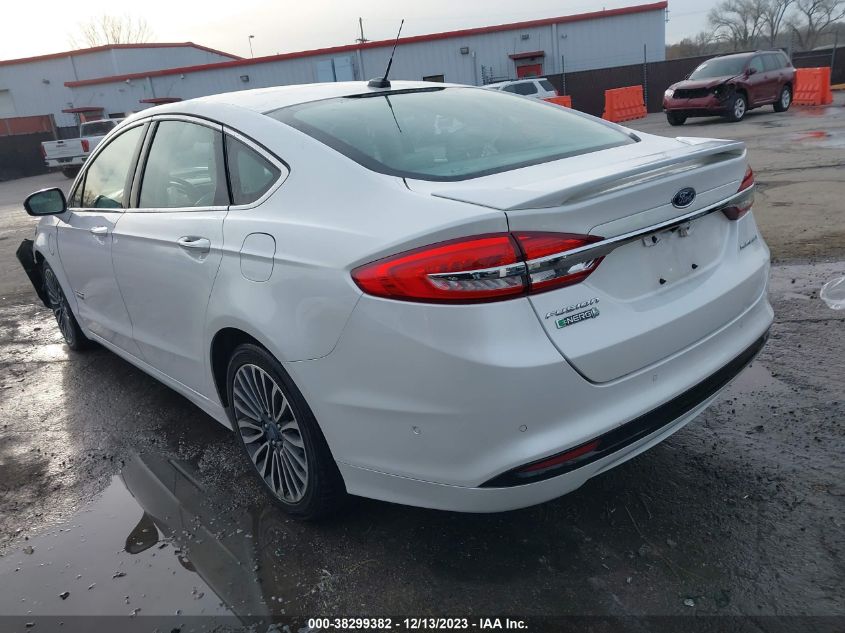 2017 Ford Fusion Energi Platinum VIN: 3FA6P0SU6HR239026 Lot: 38299382