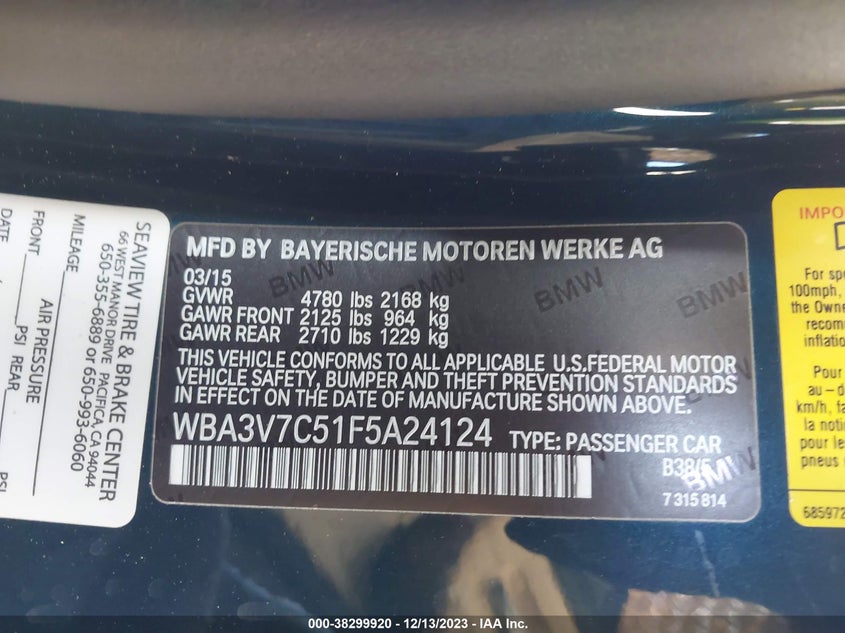 2015 BMW 428I - WBA3V7C51F5A24124