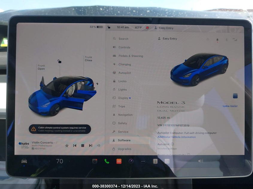 5YJ3E1EB1MF873519 2021 TESLA MODEL 3 photo no. 7