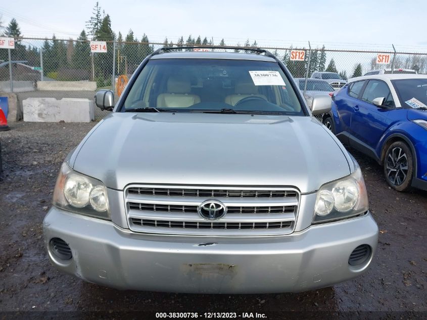 2001 Toyota Highlander V6 (A4) VIN: JTEGF21A510007331 Lot: 38300736