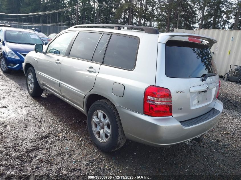 2001 Toyota Highlander V6 (A4) VIN: JTEGF21A510007331 Lot: 38300736