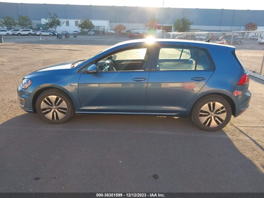 2016 Volkswagen E-Golf Se VIN: WVWKP7AU9GW915340 Lot: 38301599