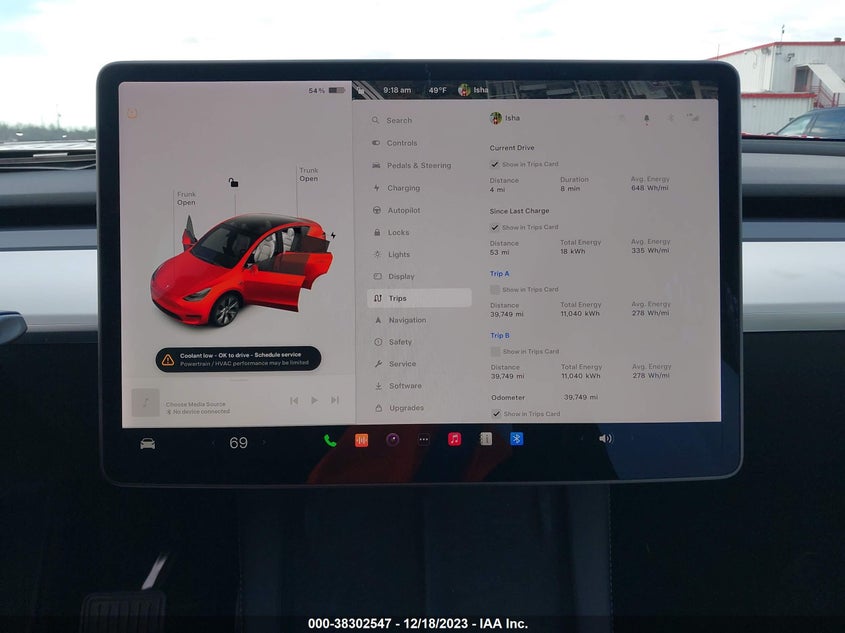 2022 TESLA MODEL Y VIN: 7SAYGAEE5NF312044