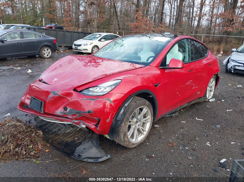 2022 TESLA MODEL Y VIN: 7SAYGAEE5NF312044