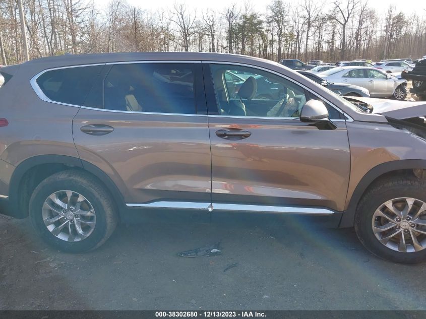 2019 Hyundai Santa Fe Sel VIN: 5NMS3CAD7KH134008 Lot: 38302680