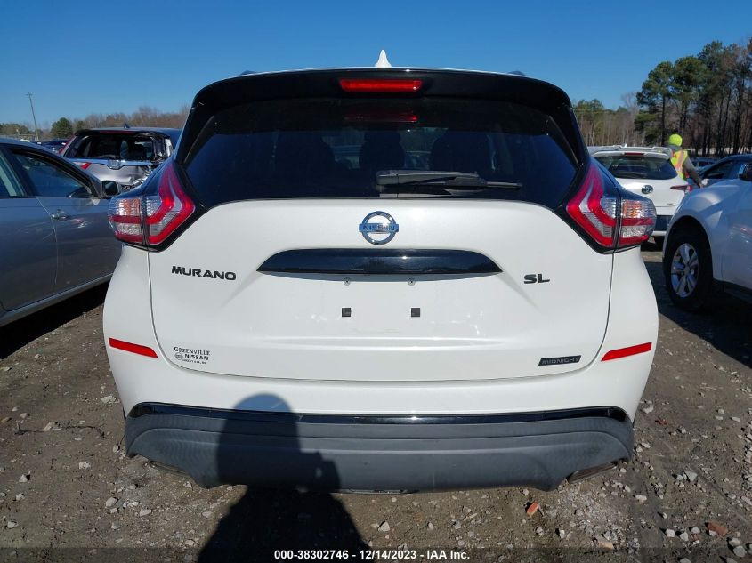 2018 Nissan Murano Sl VIN: 5N1AZ2MG0JN142863 Lot: 38302746