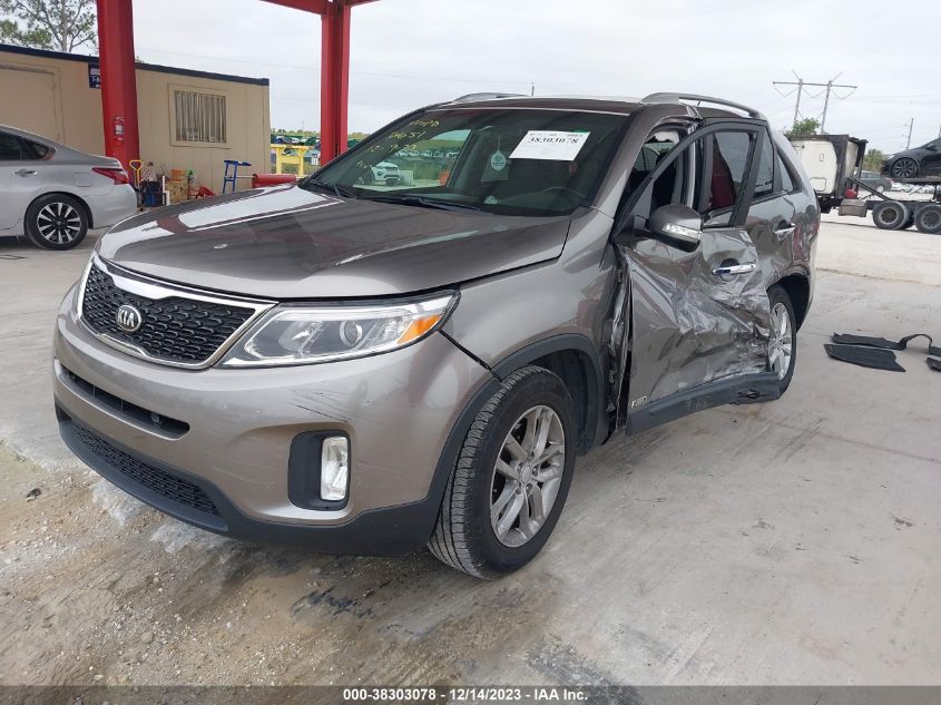 5XYKTDA72EG546447 2014 Kia Sorento Lx V6