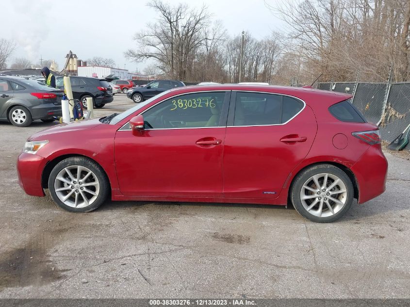 2012 Lexus Ct 200H Premium VIN: JTHKD5BH7C2080689 Lot: 38303276