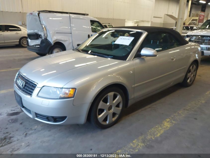 2005 Audi A4 3.0L VIN: WAUDT48H15K002309 Lot: 38305181