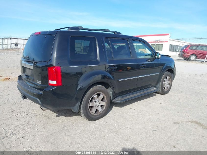 2010 Honda Pilot Touring VIN: 5FNYF4H87AB040629 Lot: 38305534