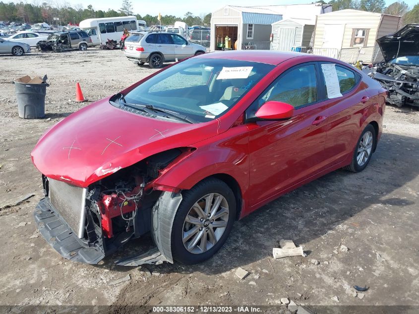 2016 Hyundai Elantra Se VIN: KMHDH4AE7GU598758 Lot: 38306152