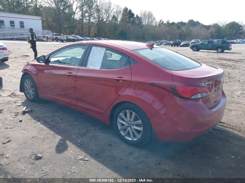 2016 Hyundai Elantra Se VIN: KMHDH4AE7GU598758 Lot: 38306152