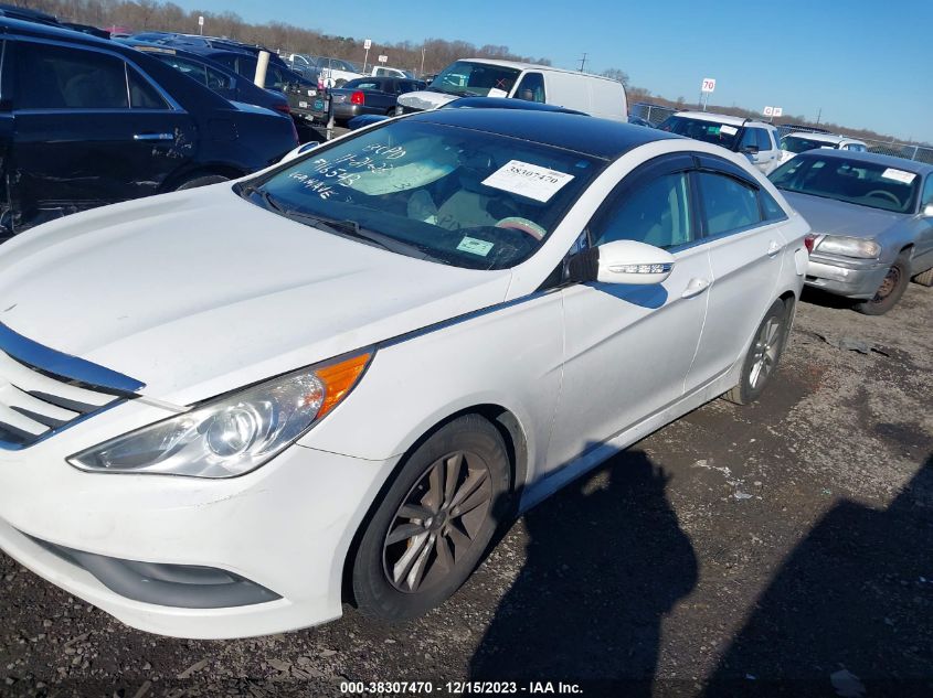 VIN 5NPEB4AC6EH917860 2014 Hyundai Sonata, Gls no.2