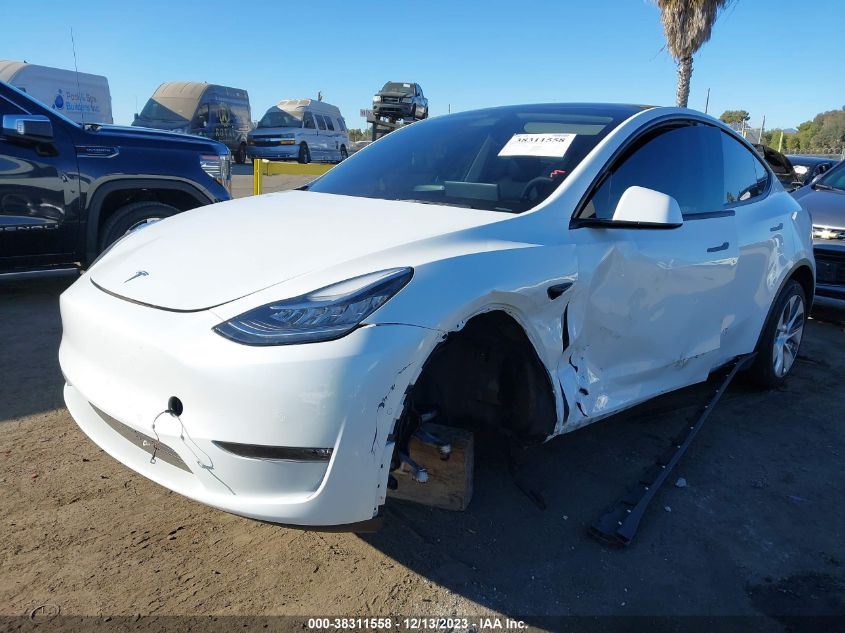 2021 Tesla Model Y Long Range Dual Motor All-Wheel Drive VIN: 5YJYGDEE0MF271366 Lot: 38311558