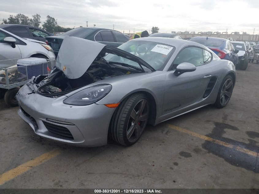 2019 Porsche 718 Cayman S VIN: WP0AB2A87KS278707 Lot: 38312001