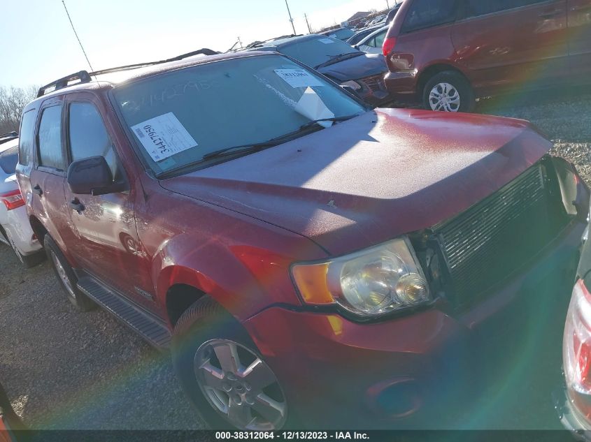 2008 Ford Escape Xls VIN: 1FMCU92Z18KB93692 Lot: 38312064