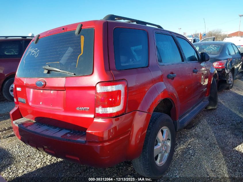 2008 Ford Escape Xls VIN: 1FMCU92Z18KB93692 Lot: 38312064