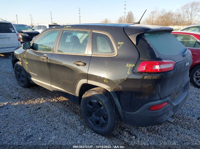 2014 Jeep Cherokee Sport VIN: 1C4PJLAB3EW112826 Lot: 38312127