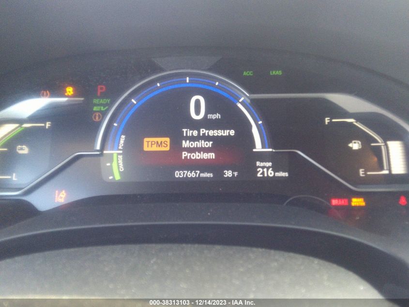 2018 Honda Clarity Plug-In Hybrid Touring VIN: JHMZC5F31JC010550 Lot: 38313103