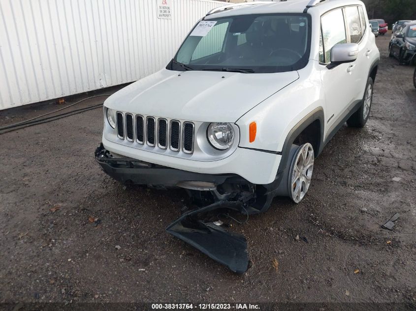 2016 Jeep Renegade Limited VIN: ZACCJBDT6GPD30322 Lot: 40900039