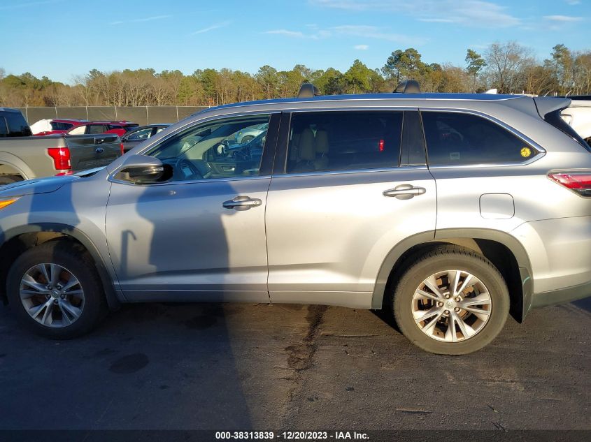 2014 Toyota Highlander Xle V6 VIN: 5TDJKRFH1ES065363 Lot: 38313839