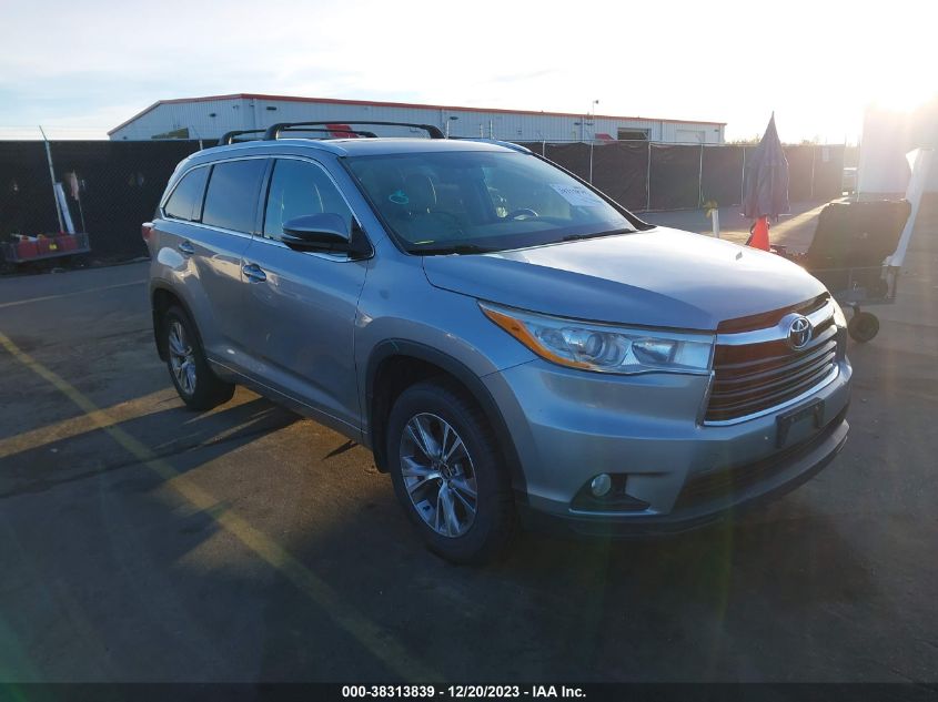 2014 Toyota Highlander Xle V6 VIN: 5TDJKRFH1ES065363 Lot: 38313839