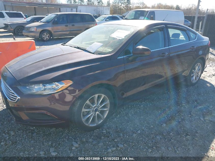 2017 Ford Fusion Se VIN: 3FA6P0HD1HR256873 Lot: 38313959