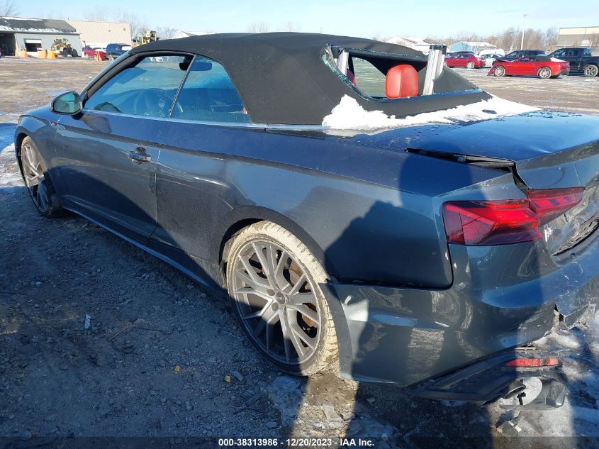 2021 Audi S5 Cabriolet Premium Plus Tfsi Quattro Tiptronic VIN: WAUW4GF50MN002993 Lot: 38313986