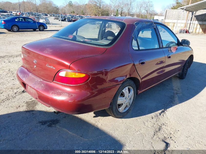 1996 Hyundai Elantra Gl VIN: KMHJF24M4TU201887 Lot: 38314886