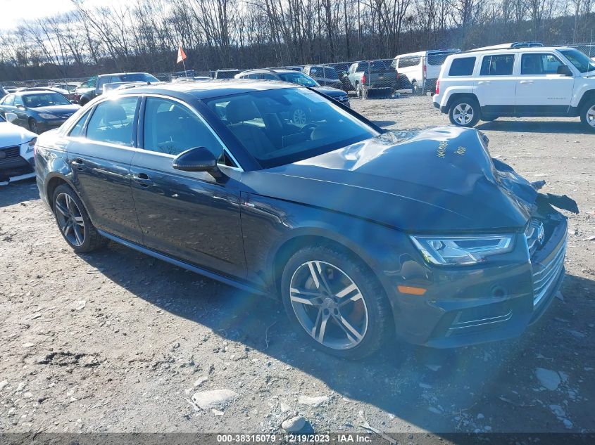 2018 Audi A4 2.0T Premium/2.0T Tech Premium VIN: WAUENAF49JN016058 Lot: 38315079