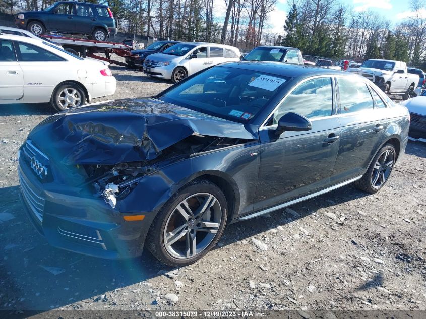 2018 Audi A4 2.0T Premium/2.0T Tech Premium VIN: WAUENAF49JN016058 Lot: 38315079