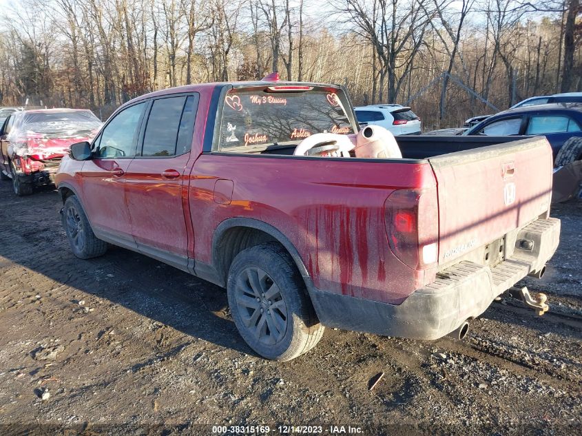 2021 Honda Ridgeline Awd Sport VIN: 5FPYK3F14MB015873 Lot: 38315169