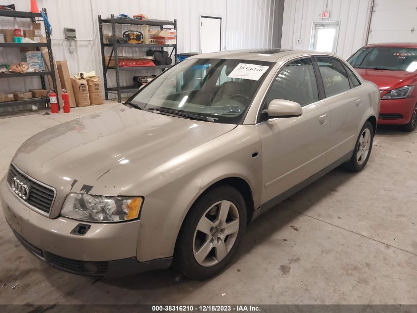 2002 Audi A4 3.0L VIN: WAUJT68E12A170862 Lot: 38316210