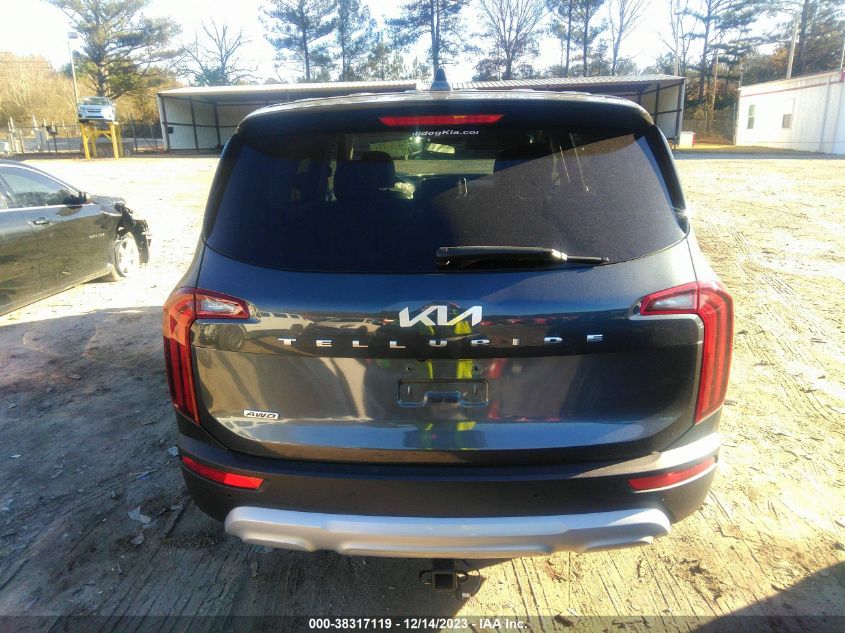 2022 Kia Telluride Lx VIN: 5XYP2DHC4NG219270 Lot: 38317119