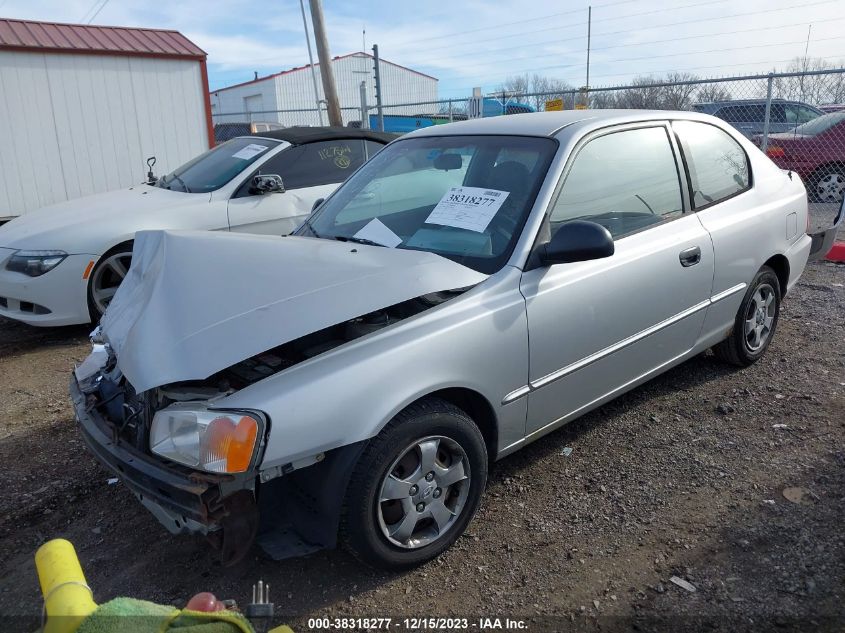 2002 Hyundai Accent Gs VIN: KMHCG35C22U190162 Lot: 38318277