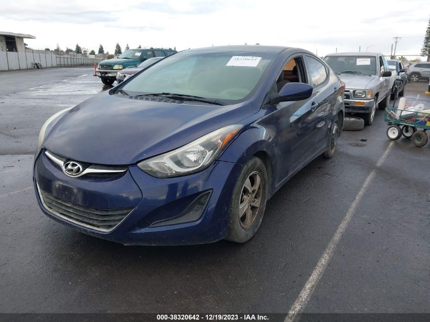 2014 Hyundai Elantra Se VIN: 5NPDH4AE0EH465836 Lot: 38320642