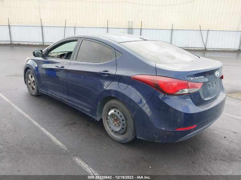 2014 Hyundai Elantra Se VIN: 5NPDH4AE0EH465836 Lot: 38320642