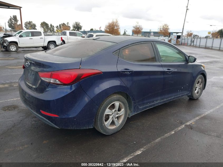 2014 Hyundai Elantra Se VIN: 5NPDH4AE0EH465836 Lot: 38320642