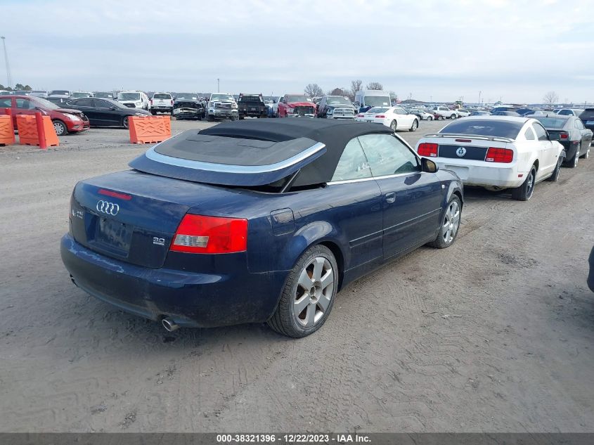 WAUDT48H85K006289 2005 Audi A4 3.0L