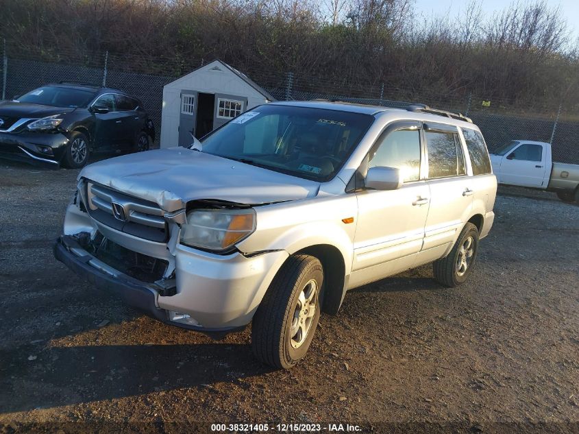 2006 Honda Pilot Ex-L VIN: 2HKYF18726H553656 Lot: 38321405