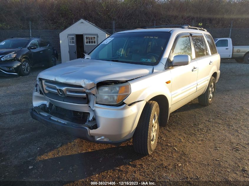 2006 Honda Pilot Ex-L VIN: 2HKYF18726H553656 Lot: 38321405