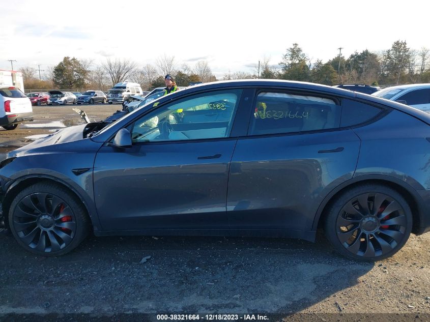 2022 Tesla Model Y Performance Dual Motor All-Wheel Drive VIN: 7SAYGDEF8NF461073 Lot: 38321664