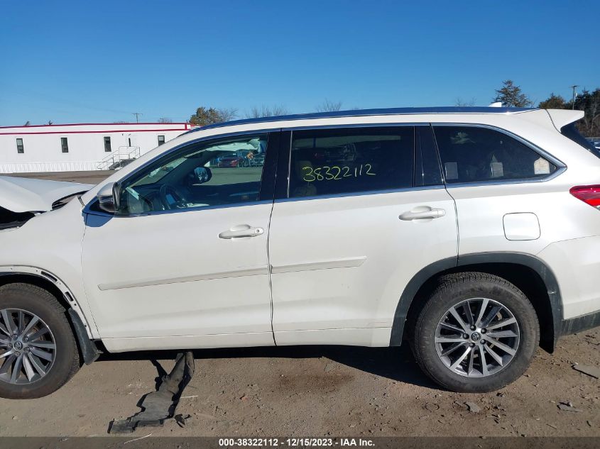 2017 Toyota Highlander Xle VIN: 5TDJZRFH0HS479671 Lot: 38322112