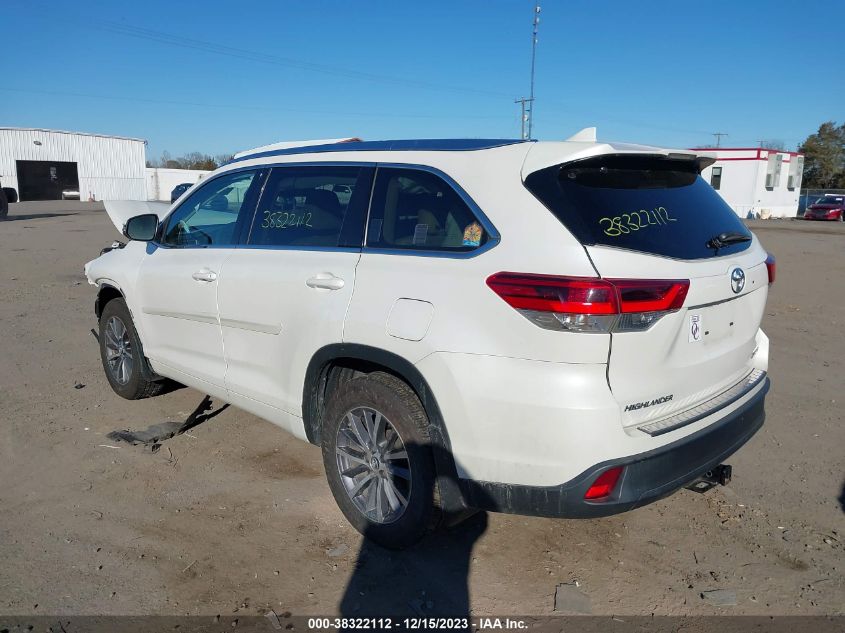 2017 Toyota Highlander Xle VIN: 5TDJZRFH0HS479671 Lot: 38322112